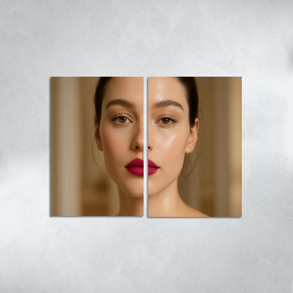 Glass Skin Velvet Lips Contrast Look framed paintings