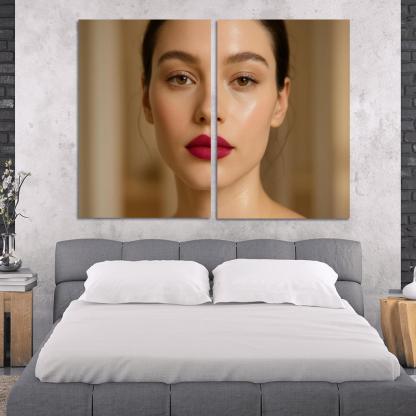 Glass Skin Velvet Lips Contrast Look framed paintings
