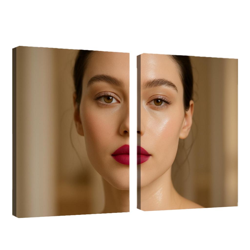 Glass Skin Velvet Lips Contrast Look framed paintings