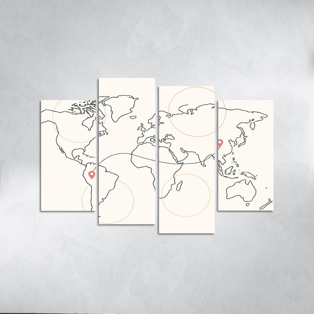 Passport Stamps Of The Sky Sea abstract paintings frame