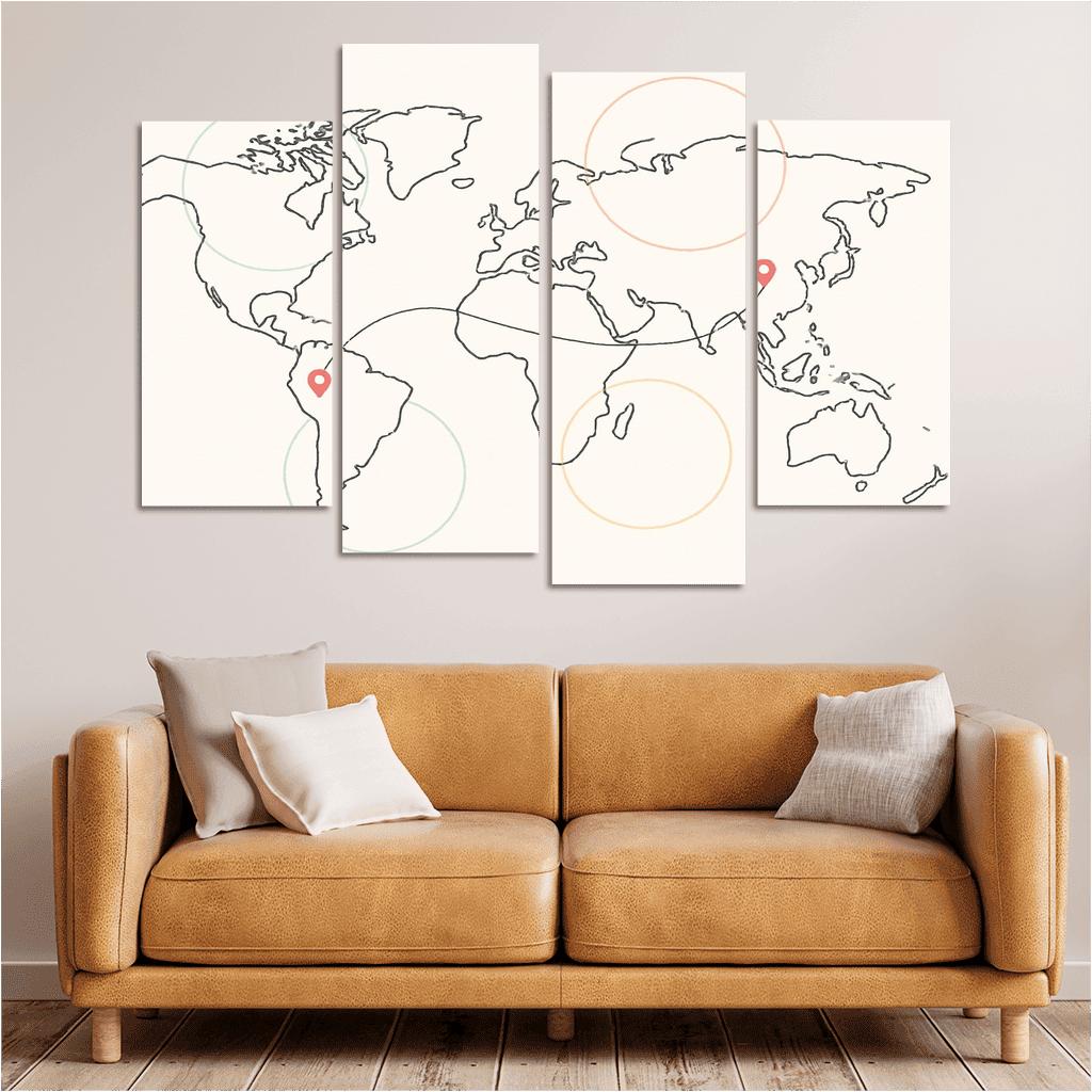 Passport Stamps Of The Sky Sea abstract paintings frame