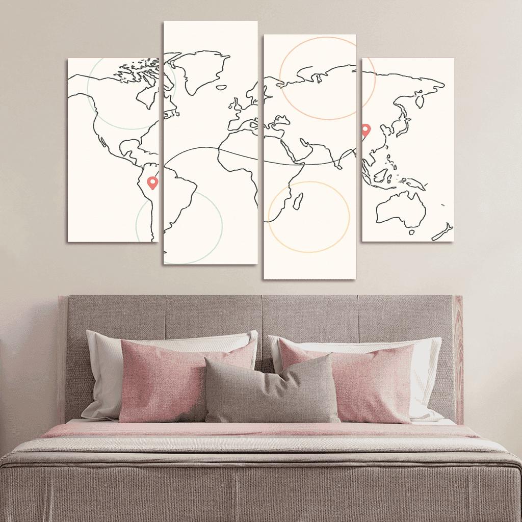 Passport Stamps Of The Sky Sea abstract paintings frame