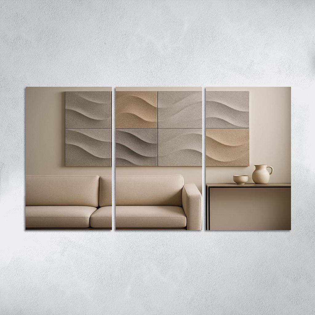 Sculptural Acoustic Felt Wall Panels In Soft Relief framed paintings