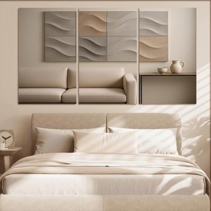 Sculptural Acoustic Felt Wall Panels In Soft Relief framed paintings