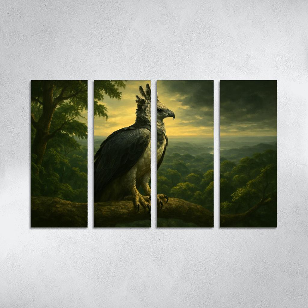 The Regal Harpy Eagle Above The Amazon Canopy oil paintings frame