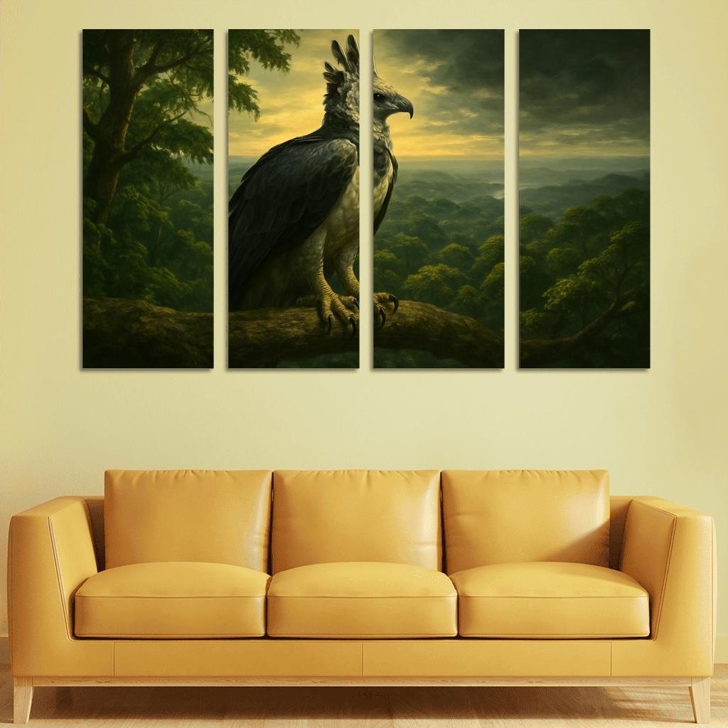 The Regal Harpy Eagle Above The Amazon Canopy oil paintings frame