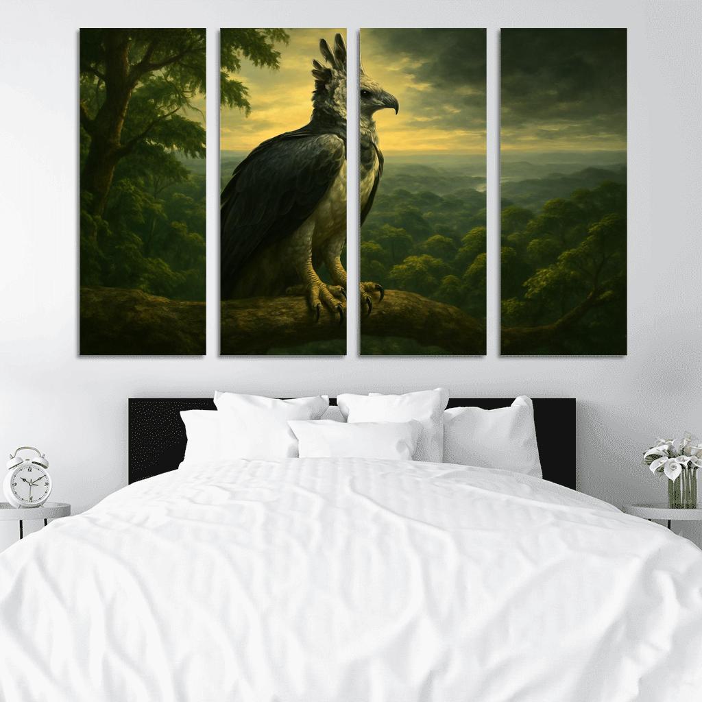 The Regal Harpy Eagle Above The Amazon Canopy oil paintings frame