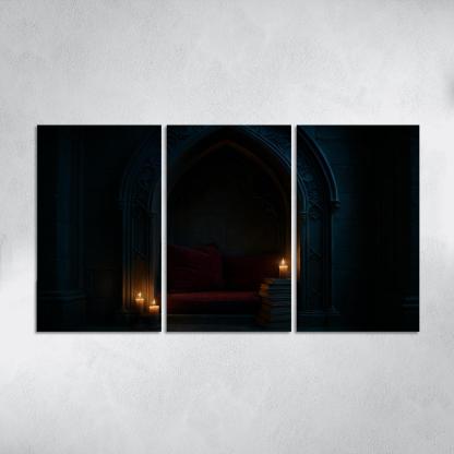 Coffin Shaped Reading Nook With Iron Filigree modern paintings frame