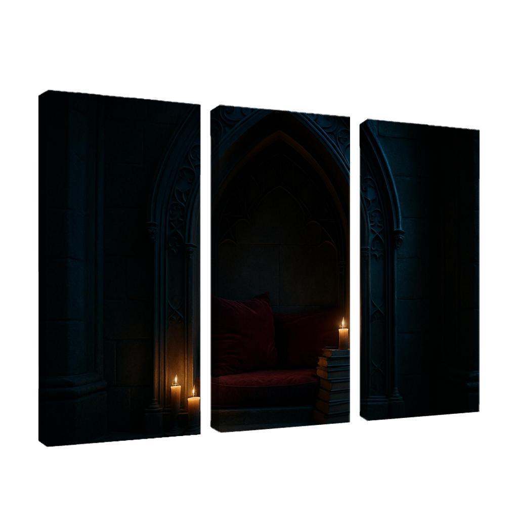Coffin Shaped Reading Nook With Iron Filigree modern paintings frame