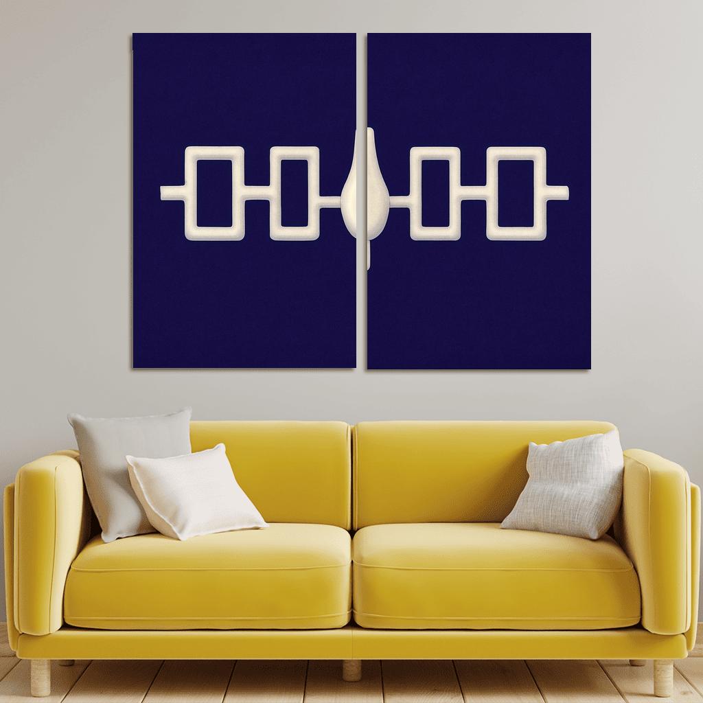 Hiawatha Wampum Symbol The Flag Of The Iroquois Confederacy wall decor