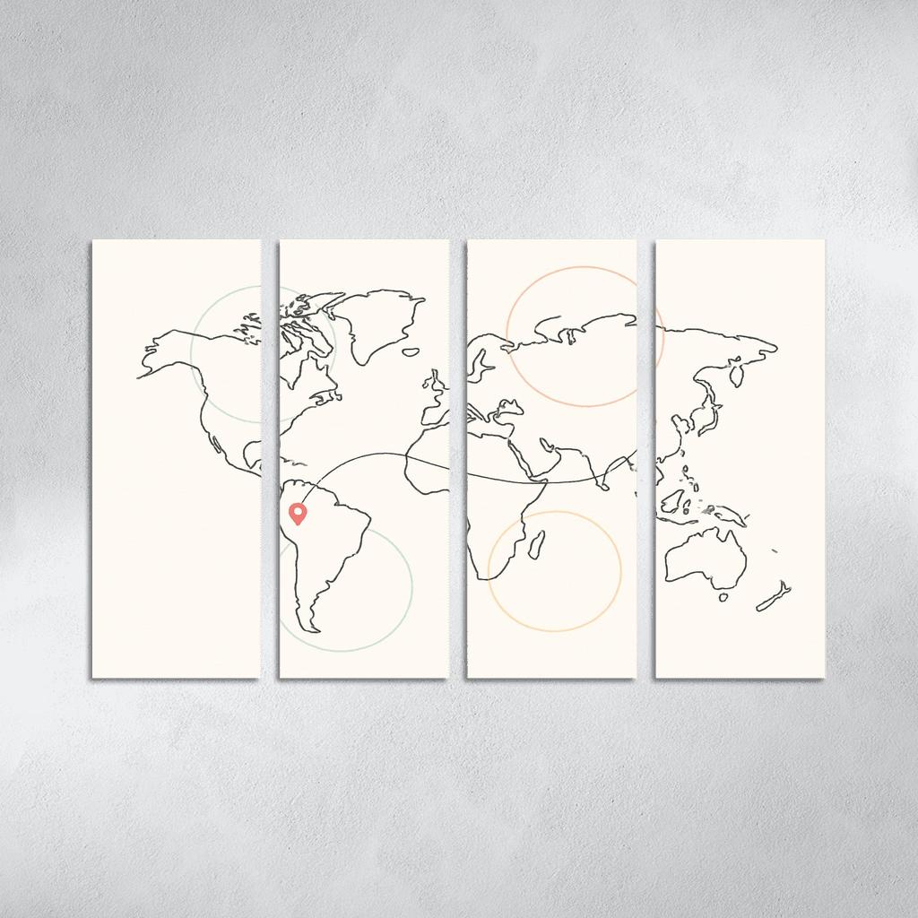 Passport Stamps Of The Sky Sea abstract paintings frame