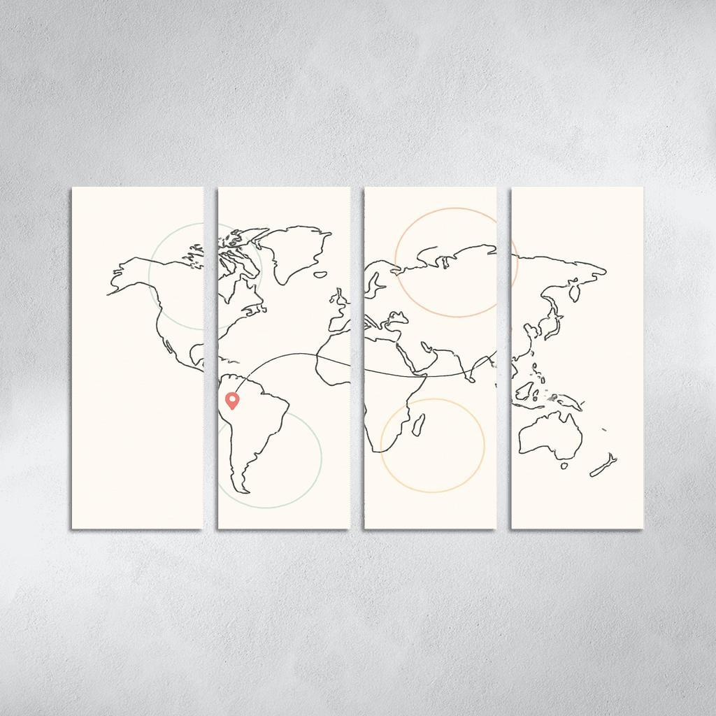 Passport Stamps Of The Sky Sea abstract paintings frame