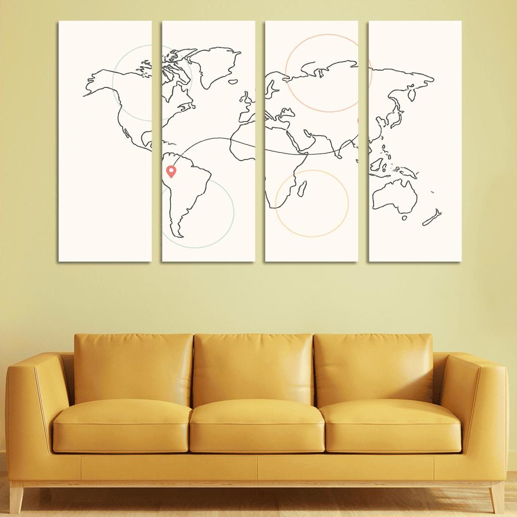 Passport Stamps Of The Sky Sea abstract paintings frame