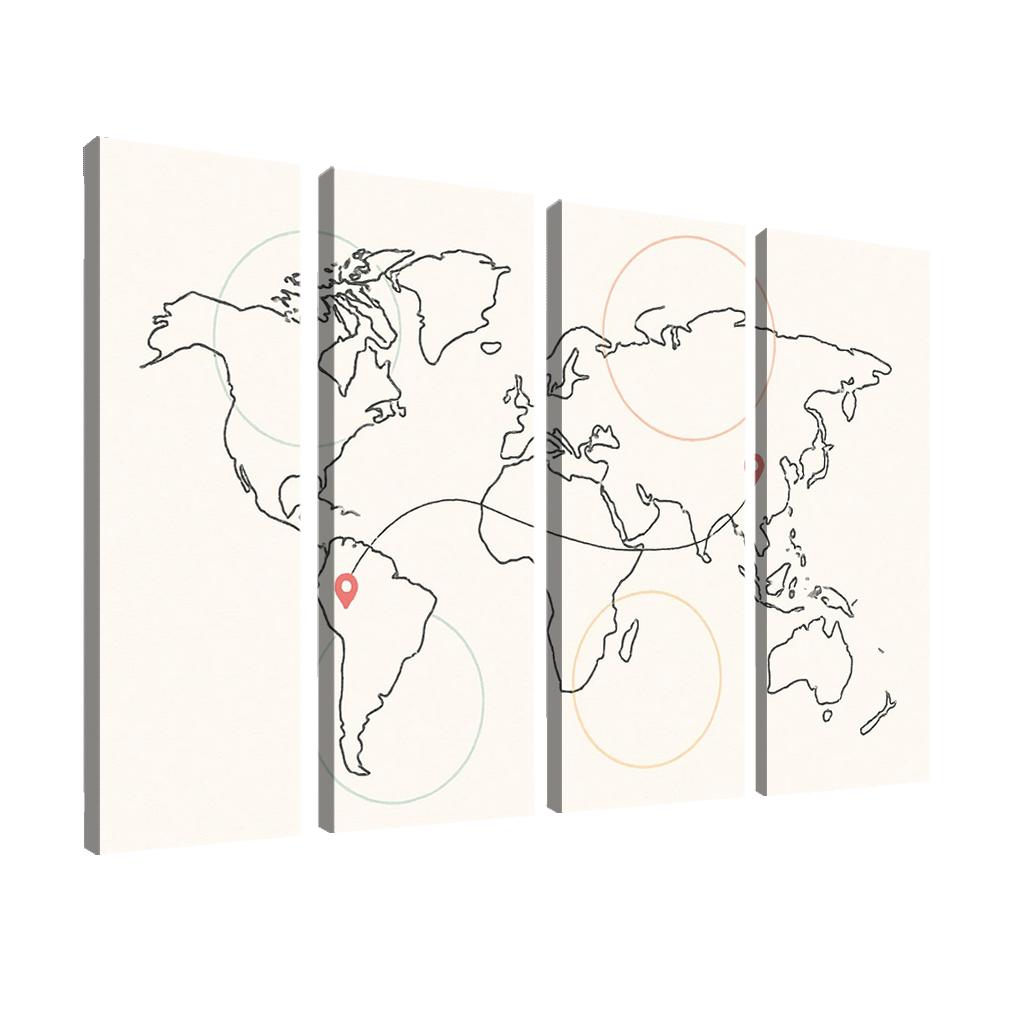 Passport Stamps Of The Sky Sea abstract paintings frame