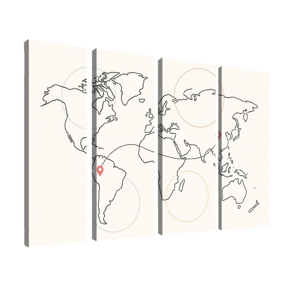 Passport Stamps Of The Sky Sea abstract paintings frame