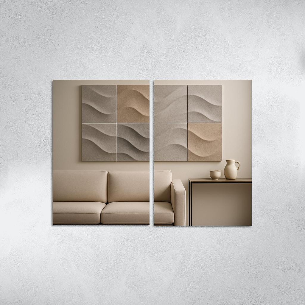 Sculptural Acoustic Felt Wall Panels In Soft Relief framed paintings