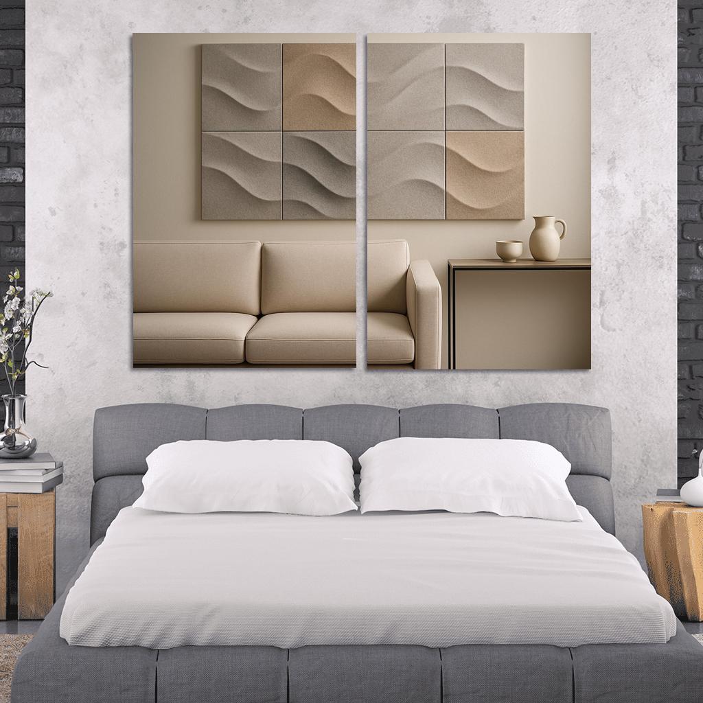 Sculptural Acoustic Felt Wall Panels In Soft Relief framed paintings