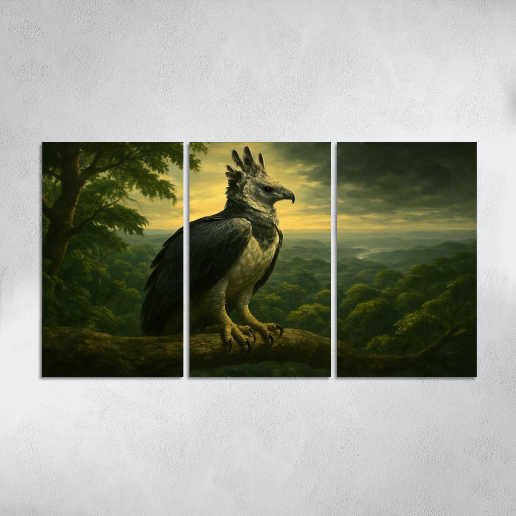 The Regal Harpy Eagle Above The Amazon Canopy oil paintings frame