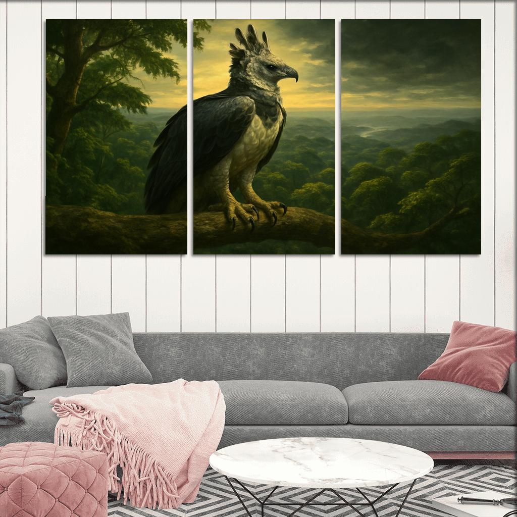 The Regal Harpy Eagle Above The Amazon Canopy oil paintings frame