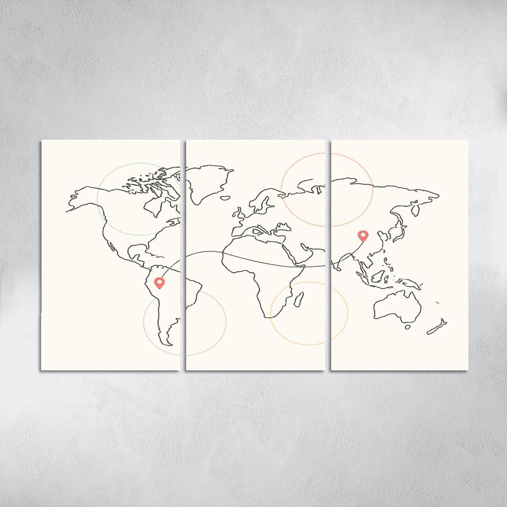 Passport Stamps Of The Sky Sea abstract paintings frame