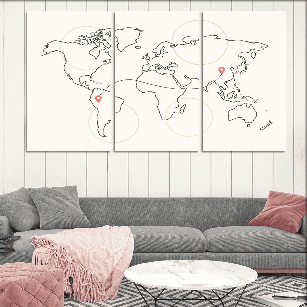 Passport Stamps Of The Sky Sea abstract paintings frame