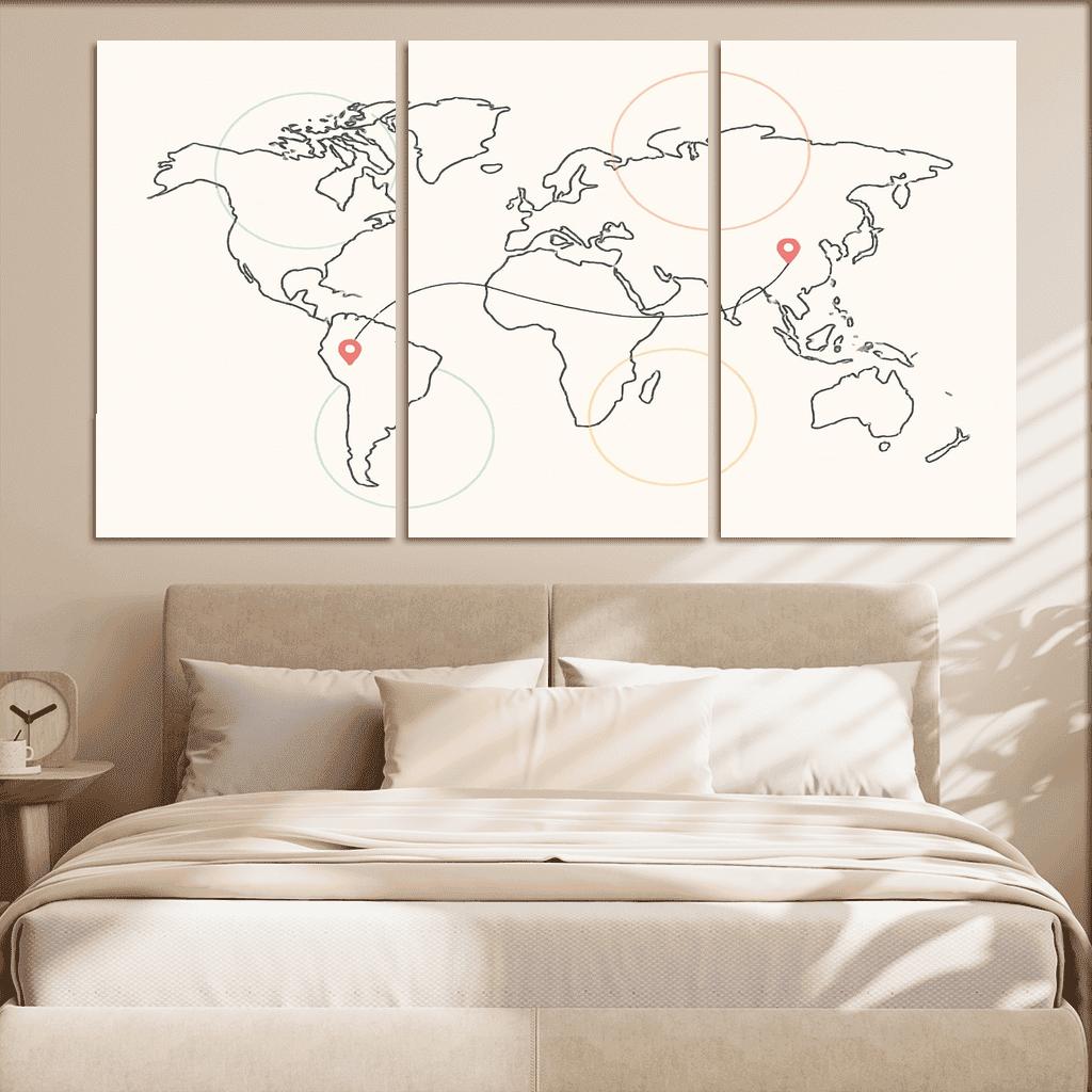 Passport Stamps Of The Sky Sea abstract paintings frame