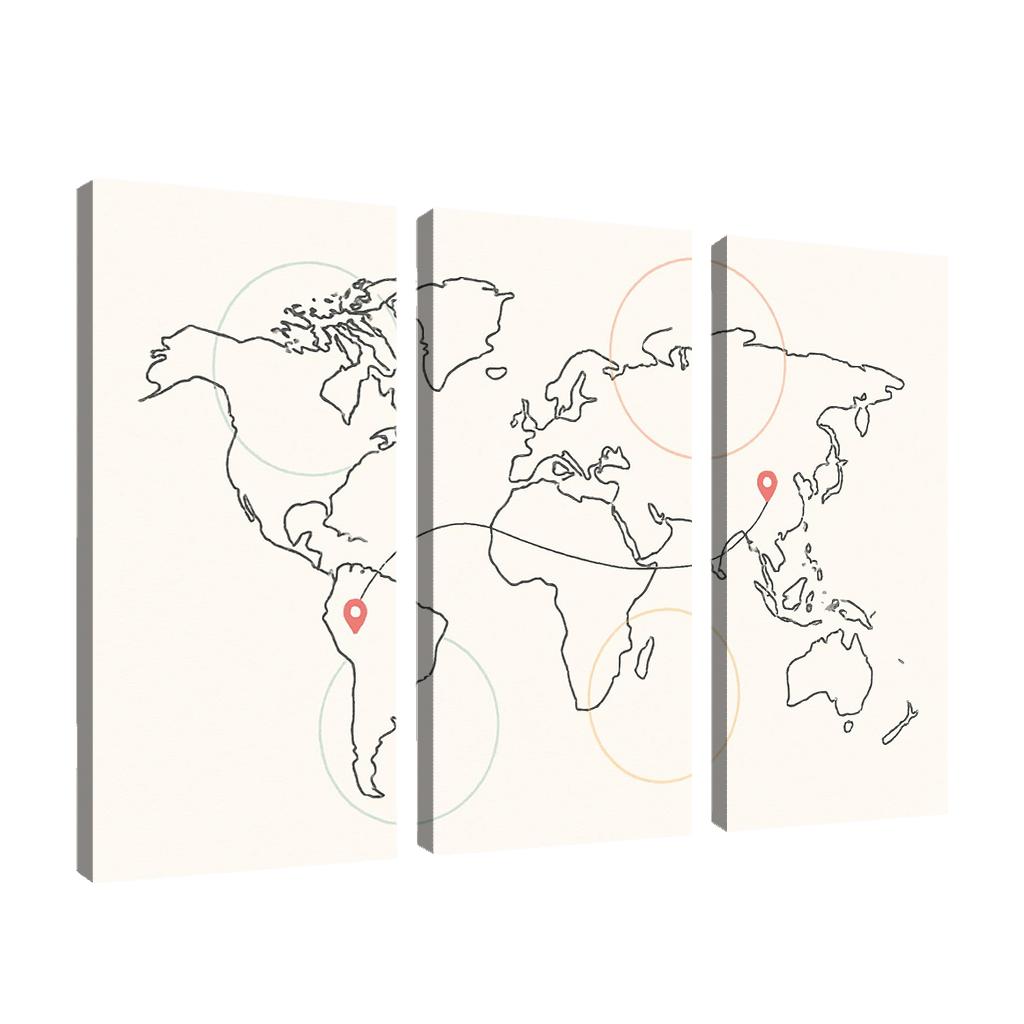 Passport Stamps Of The Sky Sea abstract paintings frame