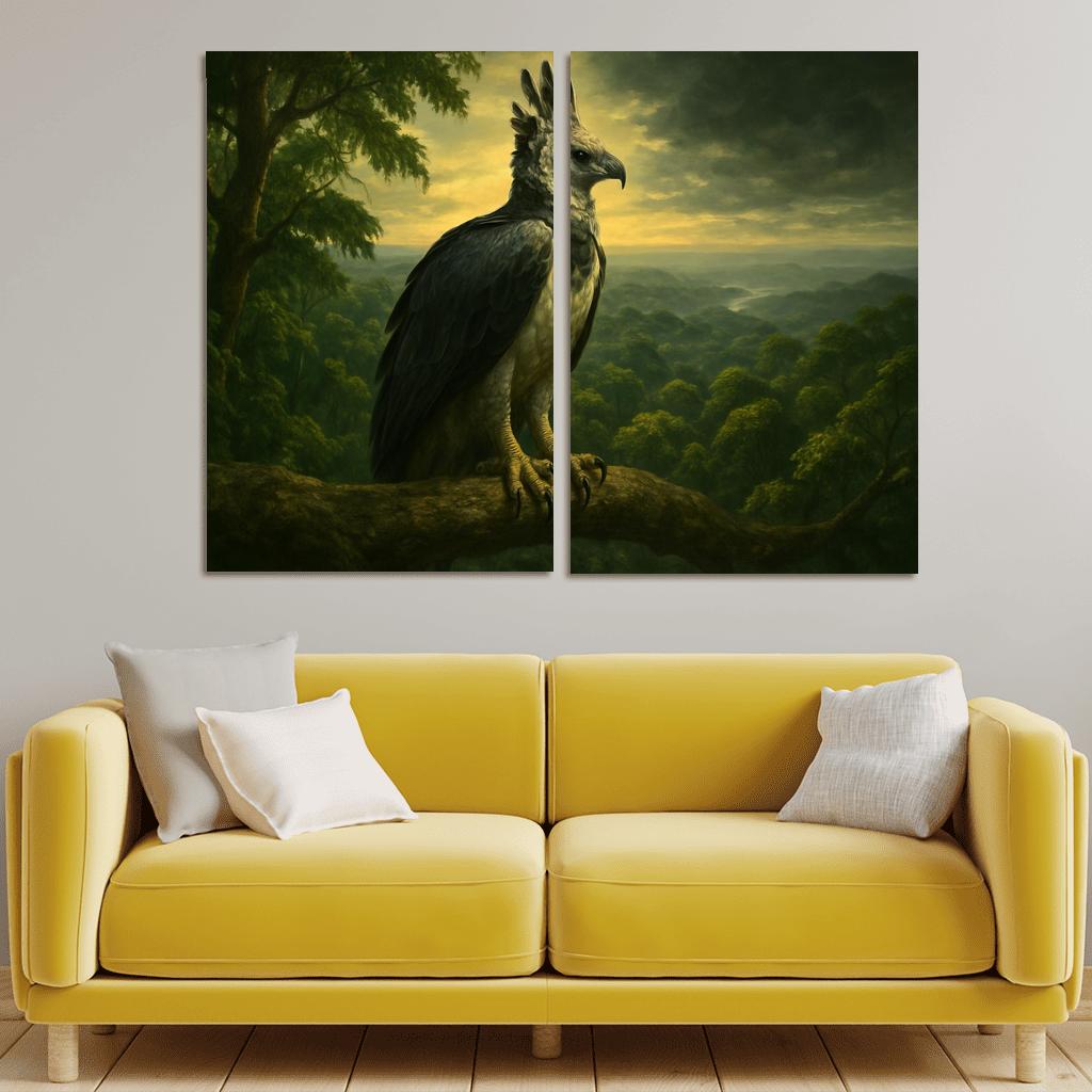 The Regal Harpy Eagle Above The Amazon Canopy oil paintings frame