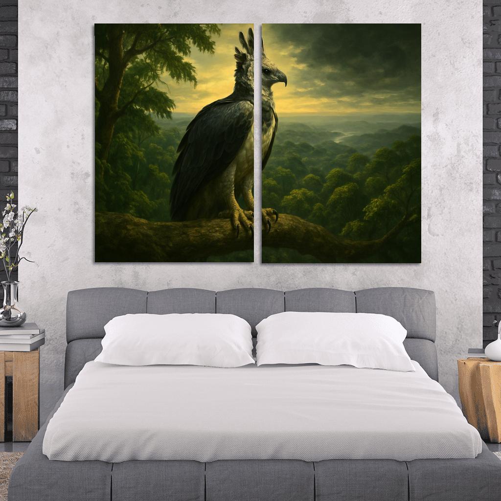 The Regal Harpy Eagle Above The Amazon Canopy oil paintings frame
