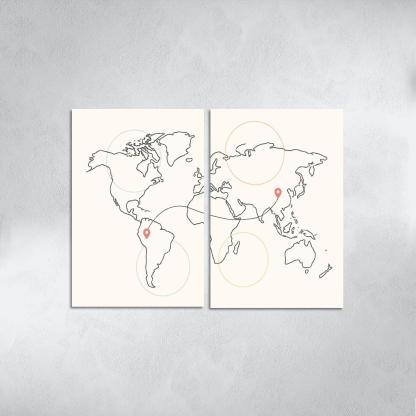 Passport Stamps Of The Sky Sea abstract paintings frame