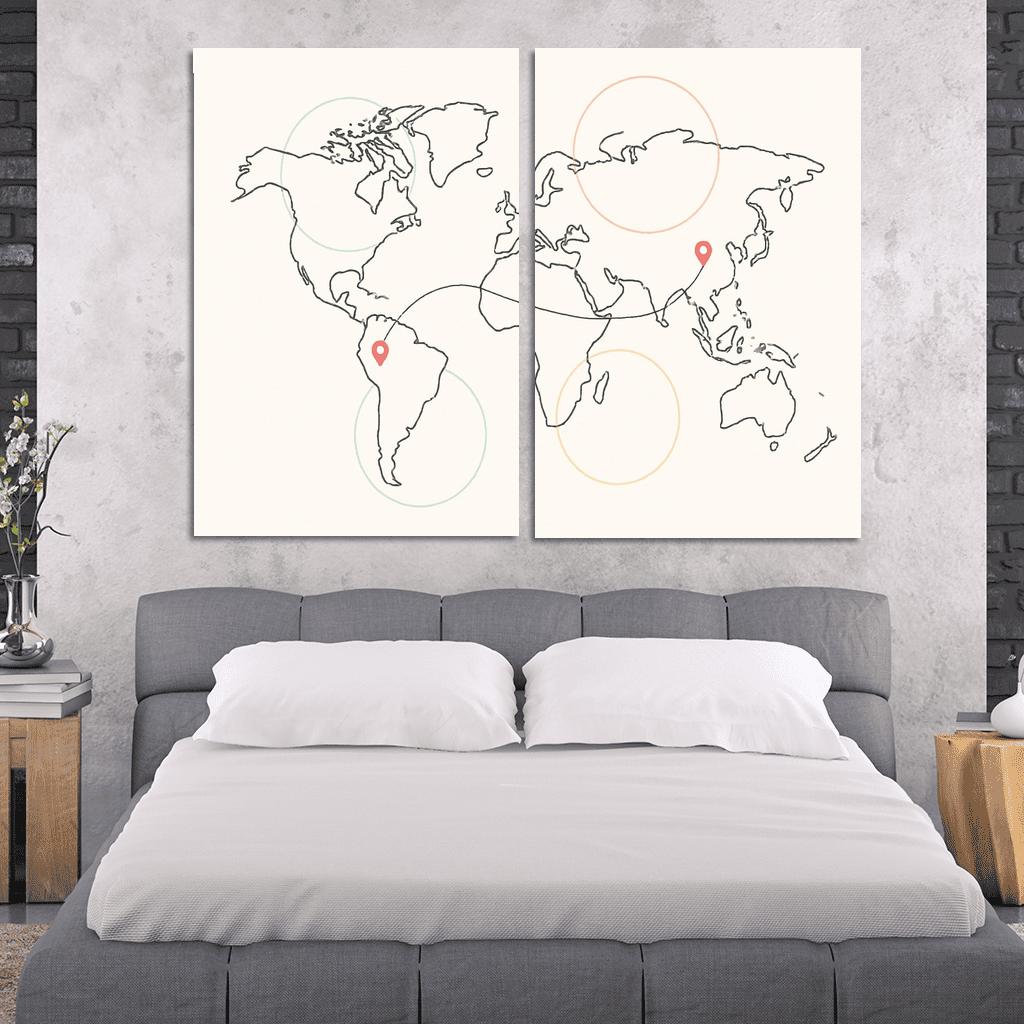 Passport Stamps Of The Sky Sea abstract paintings frame