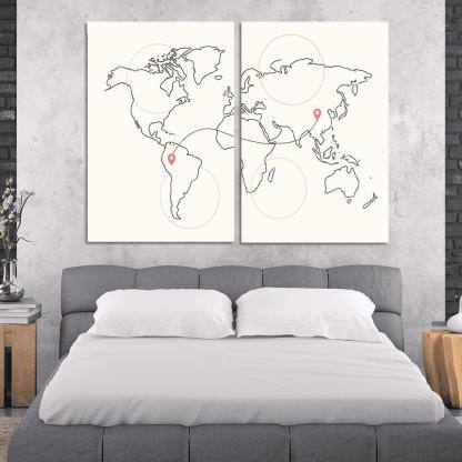 Passport Stamps Of The Sky Sea abstract paintings frame