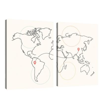 Passport Stamps Of The Sky Sea abstract paintings frame