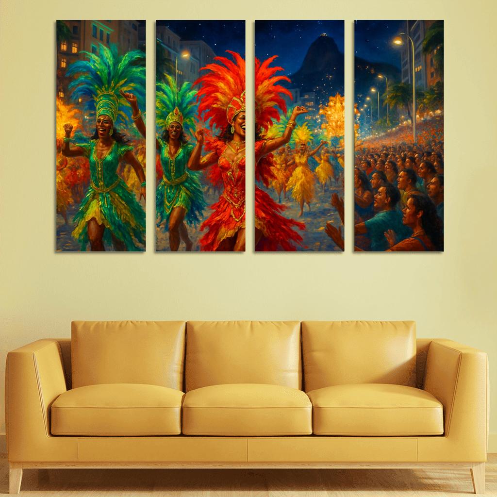 Rio Carnival - Brazil custom paintings frame