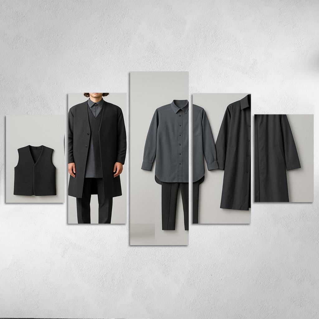 Modular Monochrome Layering Wardrobe Concept art trends