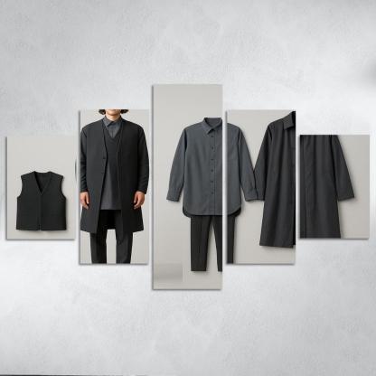 Modular Monochrome Layering Wardrobe Concept art trends