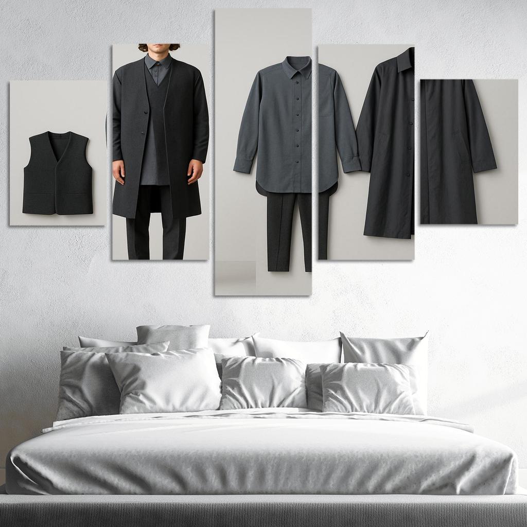 Modular Monochrome Layering Wardrobe Concept art trends