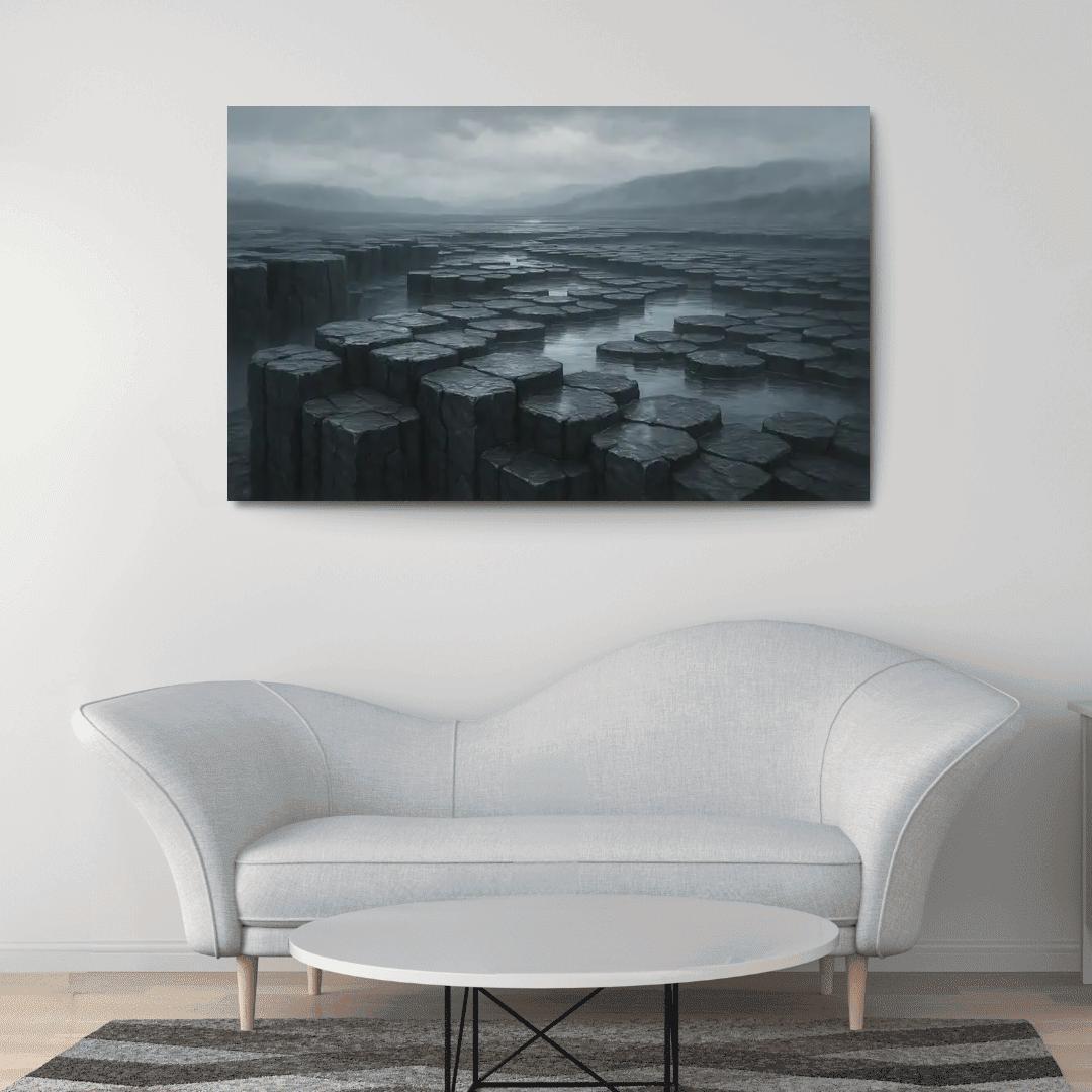 Rain Washed Basalt Plateau After A Summer Storm oil paintings frame