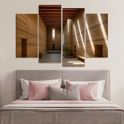 Stratified Rammed Earth Light Cathedral framed paintings