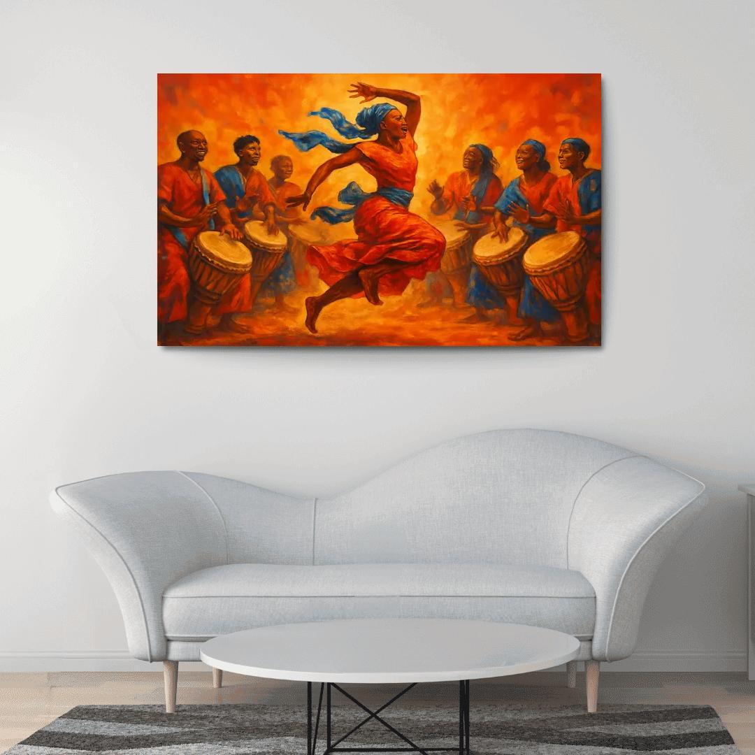 Sabar Pulse The West African Drum Dance Tradition modern paintings frame