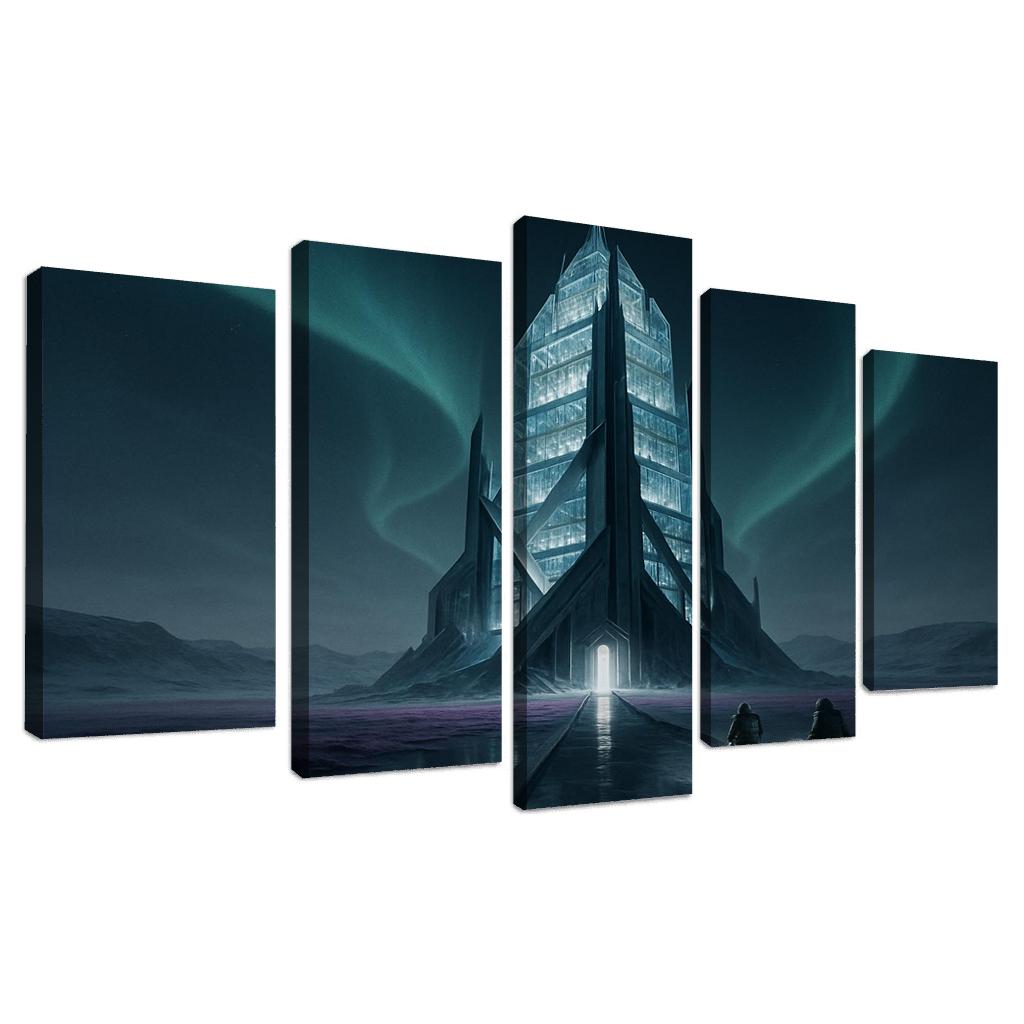 The Cryoglass Archive Spire multi-panel paintings