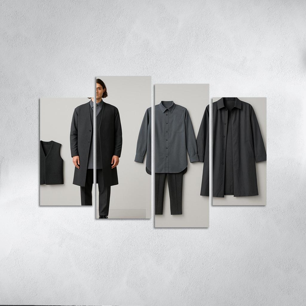 Modular Monochrome Layering Wardrobe Concept art trends