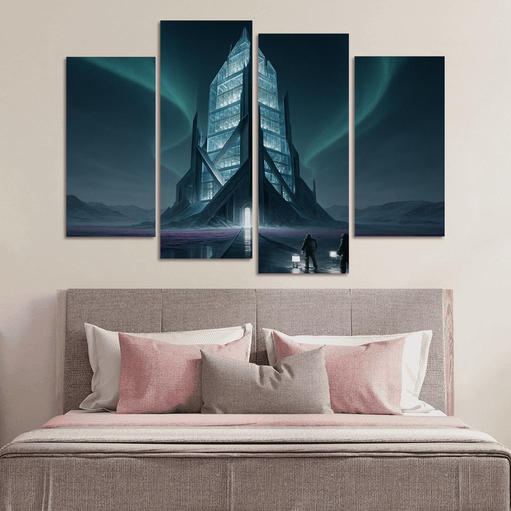 The Cryoglass Archive Spire multi-panel paintings