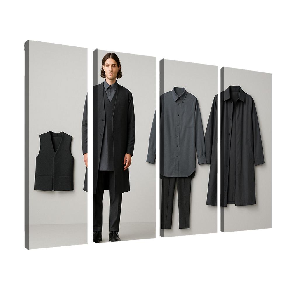 Modular Monochrome Layering Wardrobe Concept art trends