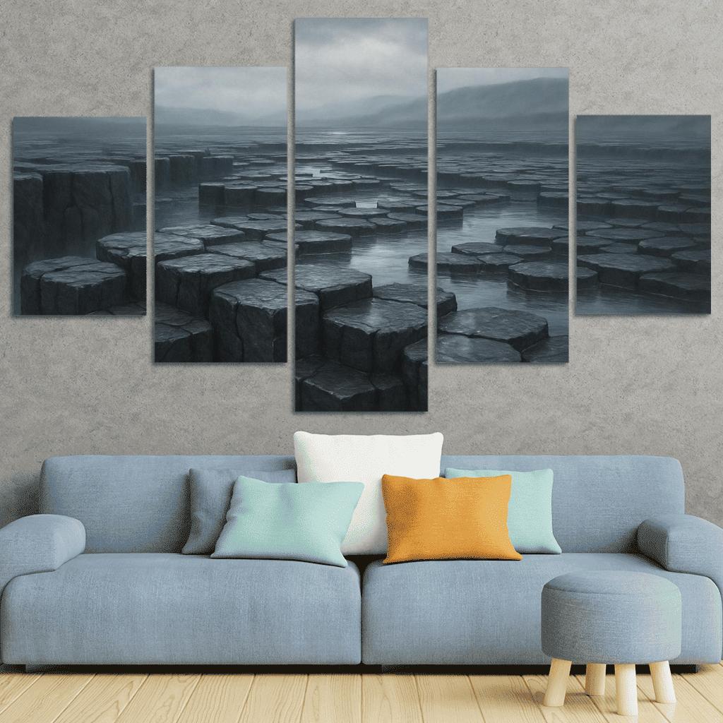 Rain Washed Basalt Plateau After A Summer Storm oil paintings frame