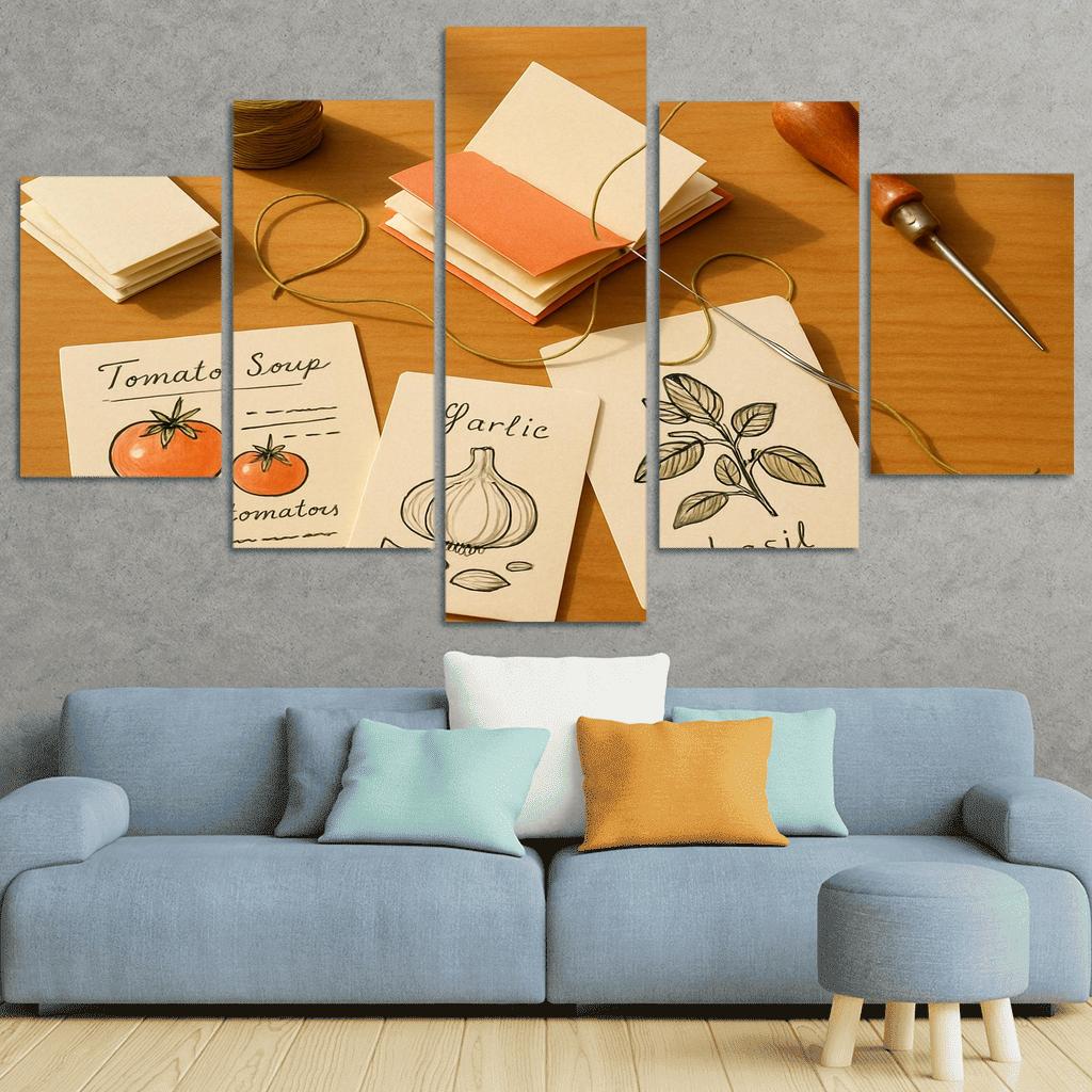 Hand Bound Mini Recipe Zine Crafting wall decor