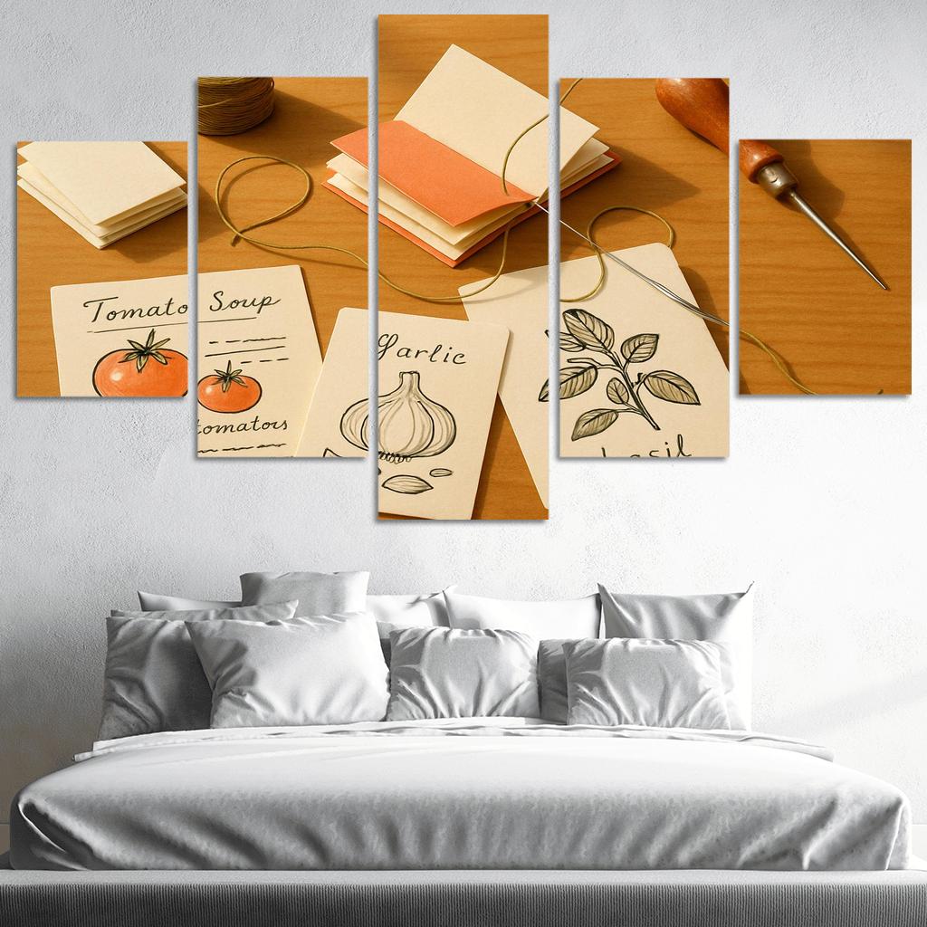 Hand Bound Mini Recipe Zine Crafting wall decor