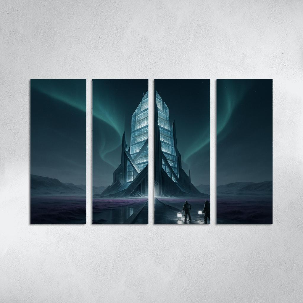 The Cryoglass Archive Spire multi-panel paintings
