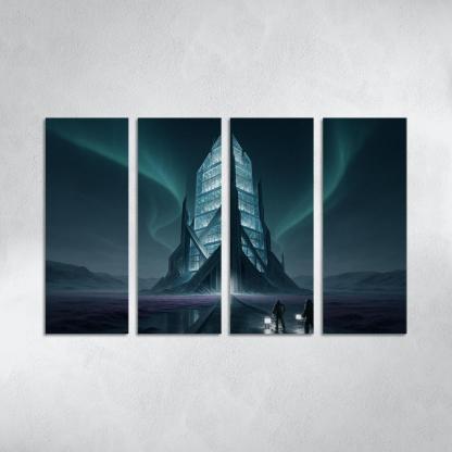 The Cryoglass Archive Spire multi-panel paintings