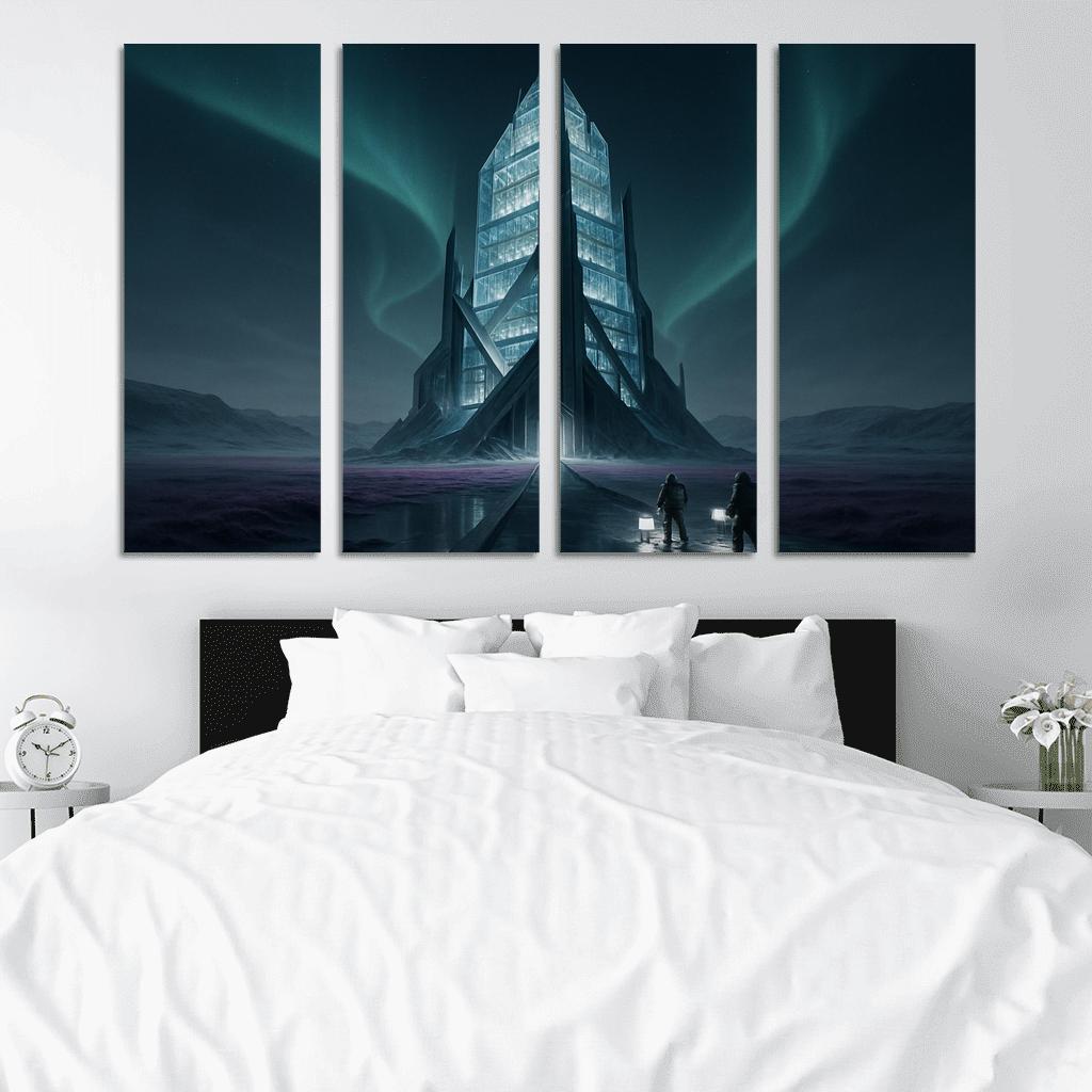 The Cryoglass Archive Spire multi-panel paintings